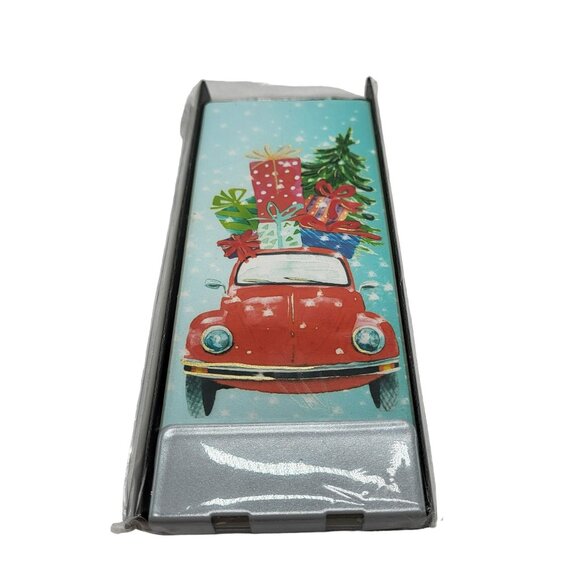 Flatyz Handmade European Flat Candle Red Car Christmas Presents Blue Red NWT - Picture 1 of 11